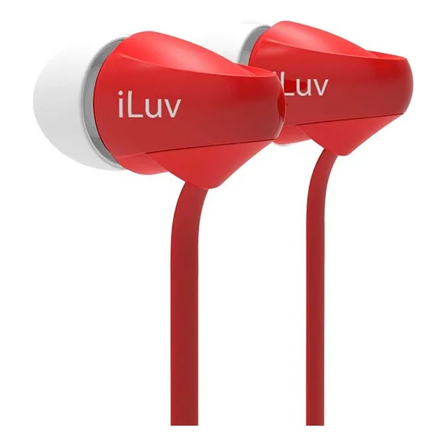 Audífonos Alámbricos Compactos Y Ligeros Rojos