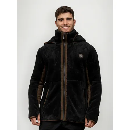 Chaqueta Shaggy Lander Hombre Negro Falcone