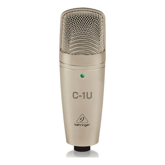 Microfone Behringer USB CONDENSER MICROPHONE C-1U Condensador Cardioide cor dourado