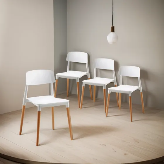 Sillas Nordicas Milan Madera Diseño Moderno Novara X4 Uni