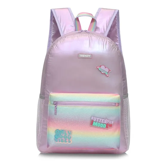 Mochila Trendy Good Vibes 16 PuLG Escolar Urbana Infantil