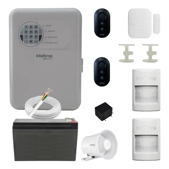 Alarme Intelbras Anm 24 Net 1 Sensor Porta 2 Infra Pet C Fio