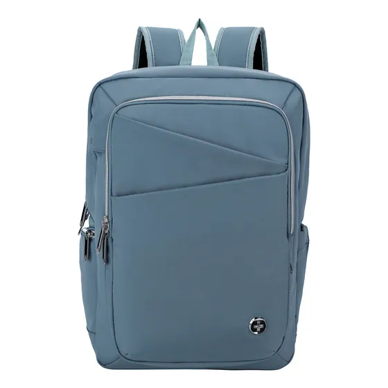 Mochila Porta Laptop Swiss Digital Katy Rose Sd1006f-13 Color Azul Acero Diseño De La Tela Liso