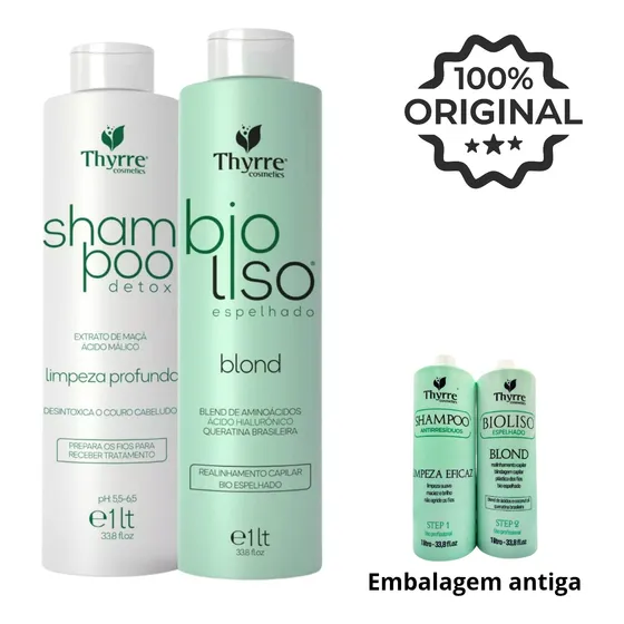 Kit Progressiva Bioliso Espelhado Blond 1l Thyrre 