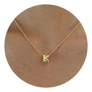 Collar Con Letra De Burbuja De Oro, Delicados Collares Con I Collar Con Letra De Burbuja De Oro, Delicados Collares Con I