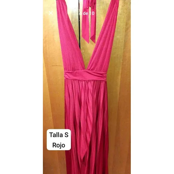 Vestido Largo Rojo Elegante Para Dama Talla Xs