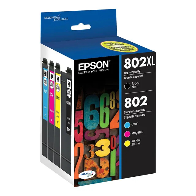 Original Epson Ink Cartucho Impresora Tinta 802xl 4-pack