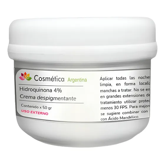 Cr Hidroquinona 4% X 50gr Aclara Manchas Pecas Axilas Cavado