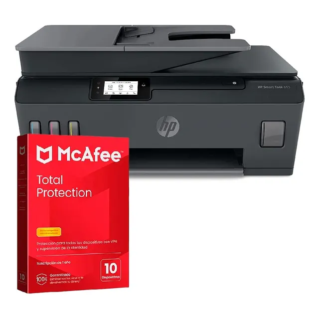Impresora Multifunción Hp 615 + Antivirus Mcafee 10 Disposit