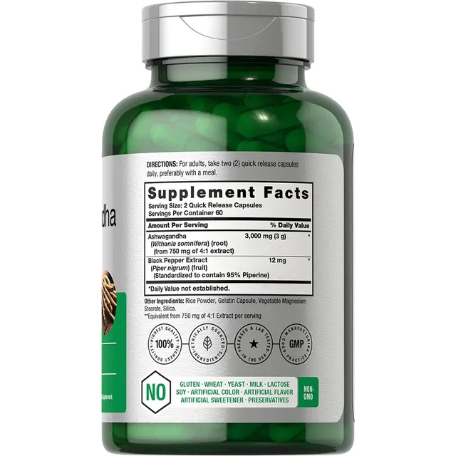 Ashwagandha 3000mg 120cap Eeuu / 1500mg X Cap