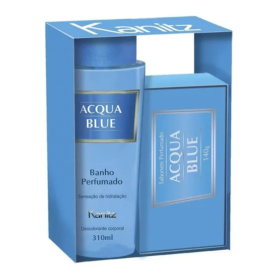 Kit Deo Colônia Acqua Blue 310ml+sabonete 140g