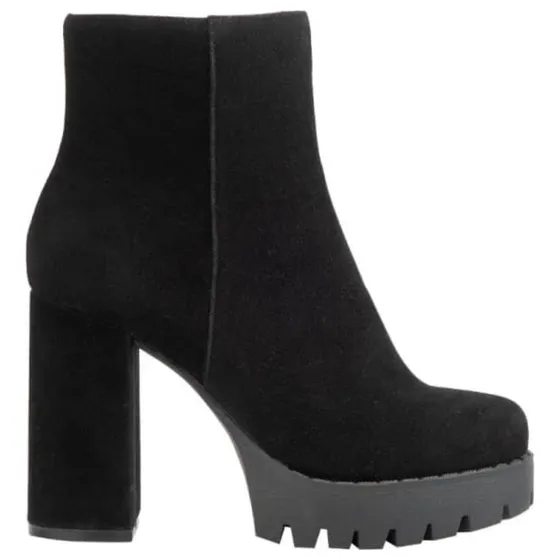 Bota Vestir  Gamuza Suela Track Tacón Alto Mujer Sao Paulo