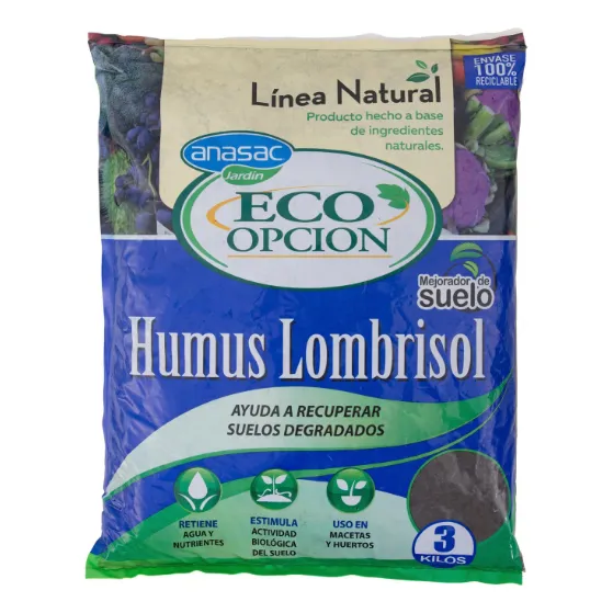 Mejorador De Suelo Humus Lombrisol 3 Kg.