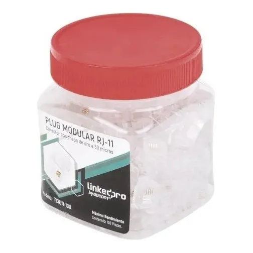 Plug Modular Rj11  100 Piezas Tcrj11-100