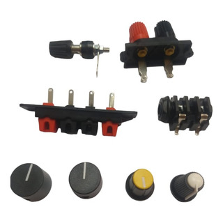 Knob Jack Barra Terminal E Borne Kit C/ 8 Peças. Knob Jack Barra Terminal E Borne Kit C/ 8 Peças.