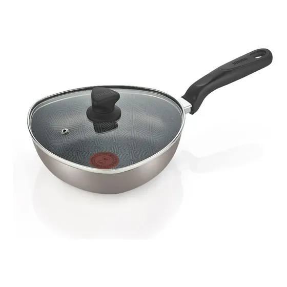 Wok Mas 24cm Tapa Vidrio A/a Imusa Talent 5861029272 Color Gris