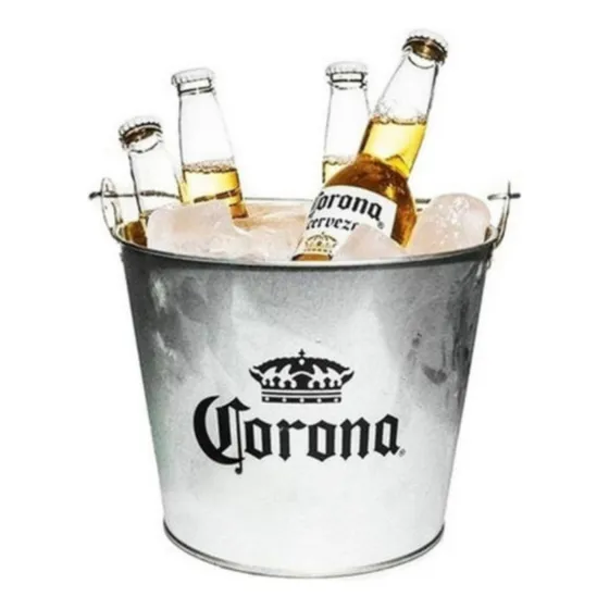 Frapera De Hielo Cerveza Corona Balde De Metal C Destapador