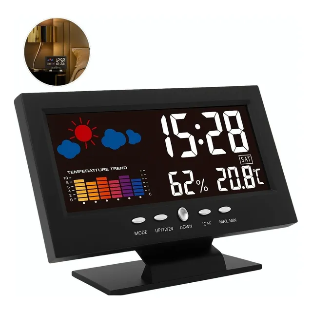 Reloj Led Digital Temperatura Alarma Mesa Multifuncional
