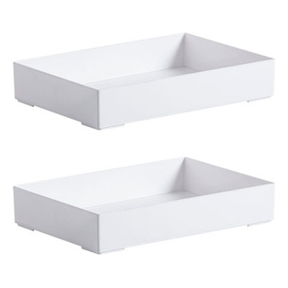 Bandeja Organizador Garrafas Copos Bar Pia 25x17x4,7 Kit 2un Cor Branco Bandeja Organizador Garrafas Copos Bar Pia 25x17x4,7 Kit 2un Cor Branco