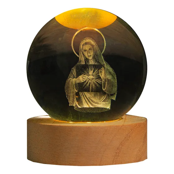 Lampara Bola De Cristal 3d Imágenes Religiosas