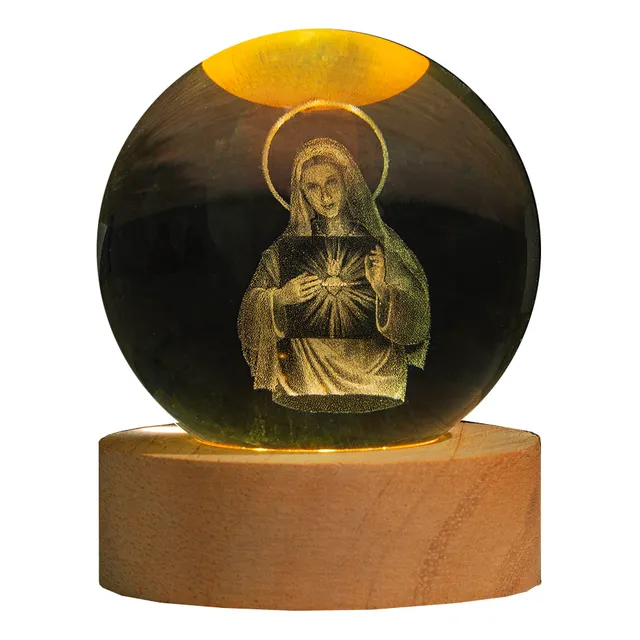 Lampara Bola De Cristal 3d Imágenes Religiosas