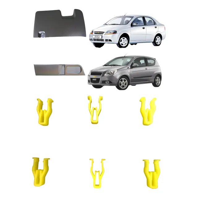 Grapas Clip Careta Mando Pedal Moldura Volante Aveo 6 Piezas