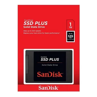 Hd Ssd Sandisk Plus 1t Sata Iii Vel Leitura 535mb/s Hd Ssd Sandisk Plus 1t Sata Iii Vel Leitura 535mb/s
