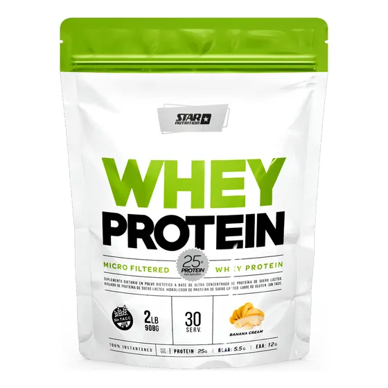 Star Nutrition Whey Protein Sabor Banana Cream Doypack 908g