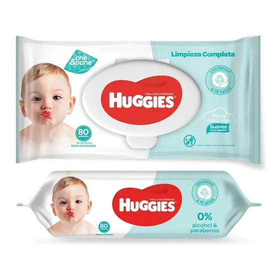 Toallitas Humedas 12 Bolsas 80 Unid. Con Tapa Huggies Pepino