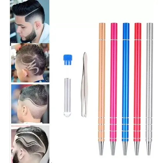 Pluma Rasuradora Para Corte Diseño Cabello Peluquería Color Azul