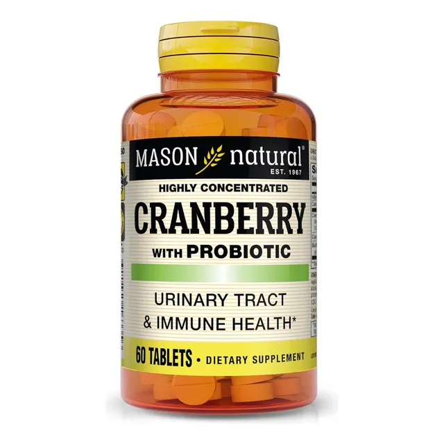 Arándano Rojo Y Probióticos Mason Natural 60 Tabletas Sabor Sin Sabor