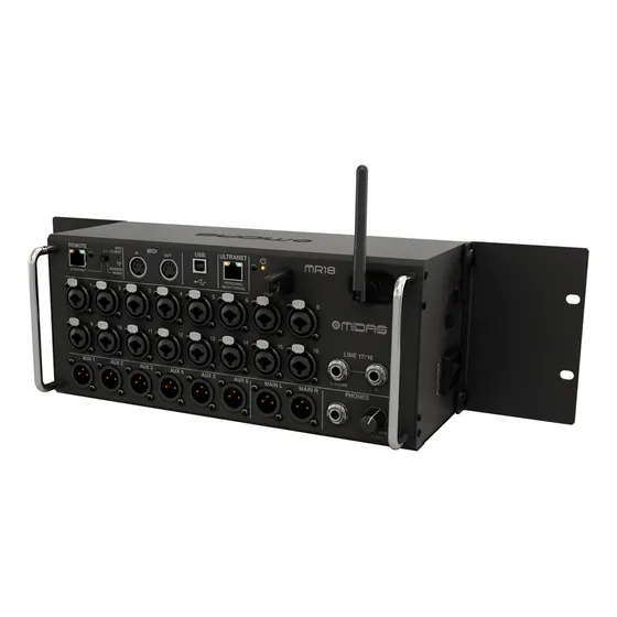 Consola Midas Mr18 Mezcladora Digital de 18 Canais Wifi Rack