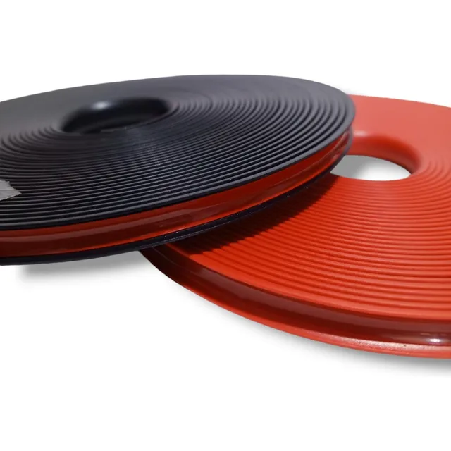 Cinta Protectora Rebordeadora De Filo Color Negro Rojo 7mtrs