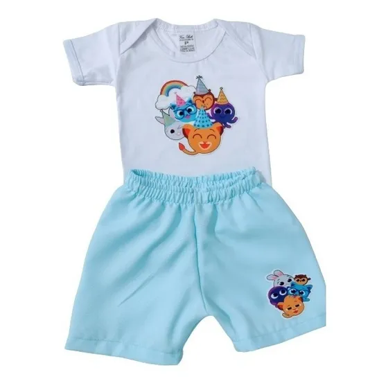 Roupa Bolo Fofo, Para Bebê, Conjunto Para Menino