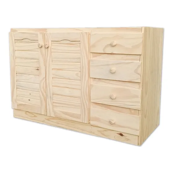 Mueble Bajo Mesada | 3 Puertas | De Madera | Sin Lustre 