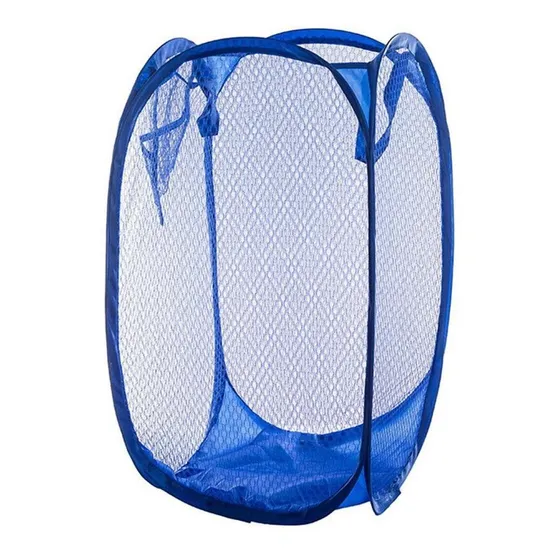 Cesta De Malla Nylon Plegable Ropa Juguetes Color