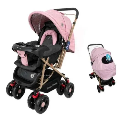 Coche Cuna Para Bebe Spring Babykits Niña Niño Color Rosa