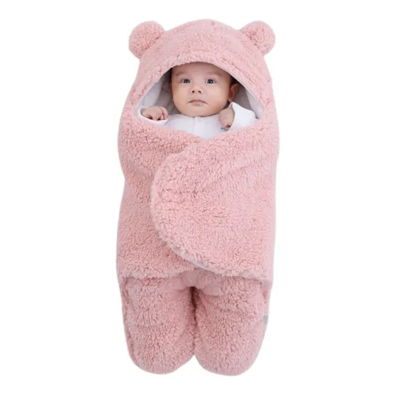 Cobertor Enroladinho Bebê Saco De Dormir Urso De Pelúcia