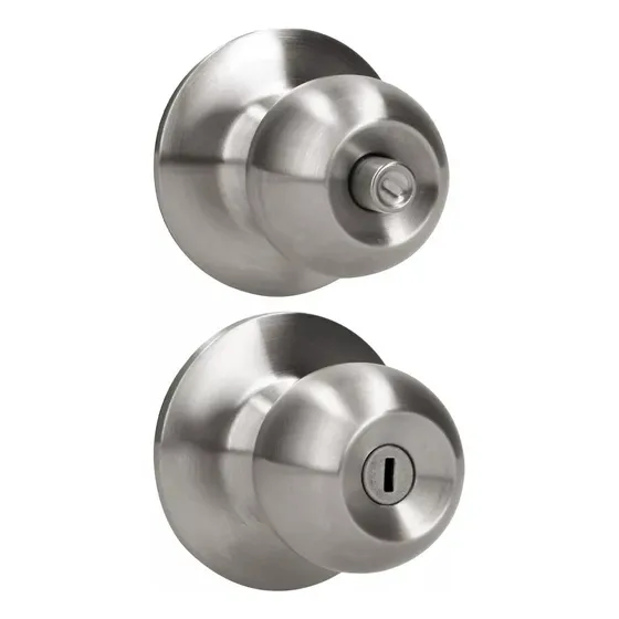 Cerradura De Pomo Bola Para Baño Acero Inoxidable Prolok