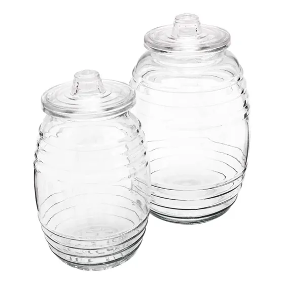Barril De Vidrio Vintage Con Tapa 5 Lts