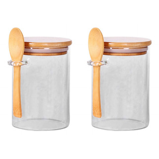 Contenedor Comida Almacenamiento Frasco Alimentos 600ml 2pzs Contenedor Comida Almacenamiento Frasco Alimentos 600ml 2pzs
