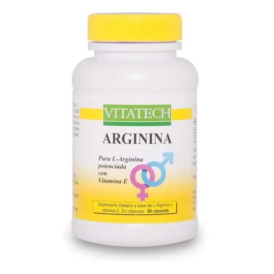 Arginina Vita Tech X 60 Capsulas Aminoacido L-arginina