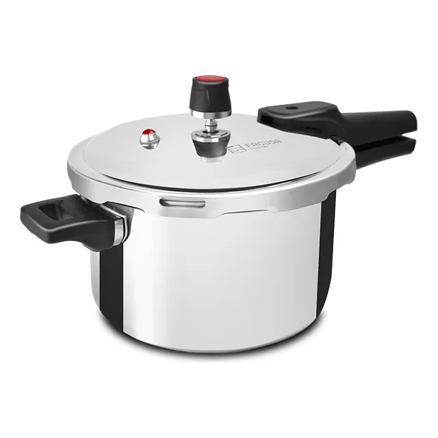 Olla A Presion Facusa De 7lts Acero Inox Alta Calidad Color Gris