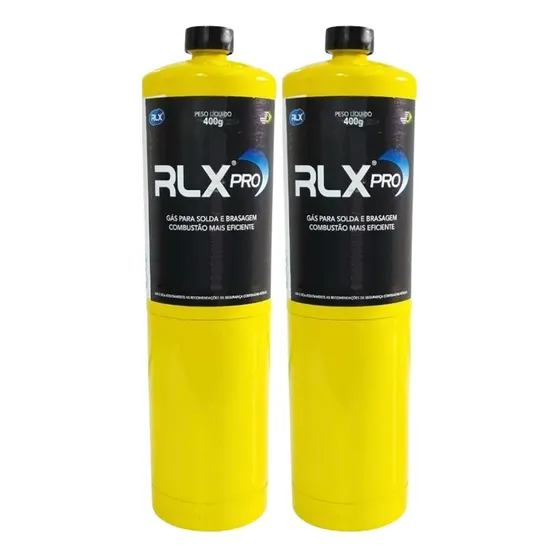 Refil Cilindro Gás Map 400g Maçarico Portátil Solda 2 Latas