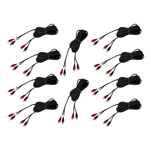 10 Piezas Cable Rca 5.10 M Para Audio Libre De Oxigeno Krack