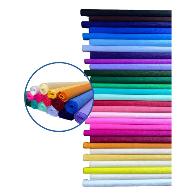 4 Folhas Papel Crepom Impermeável Premium 48 Cm X 2mts