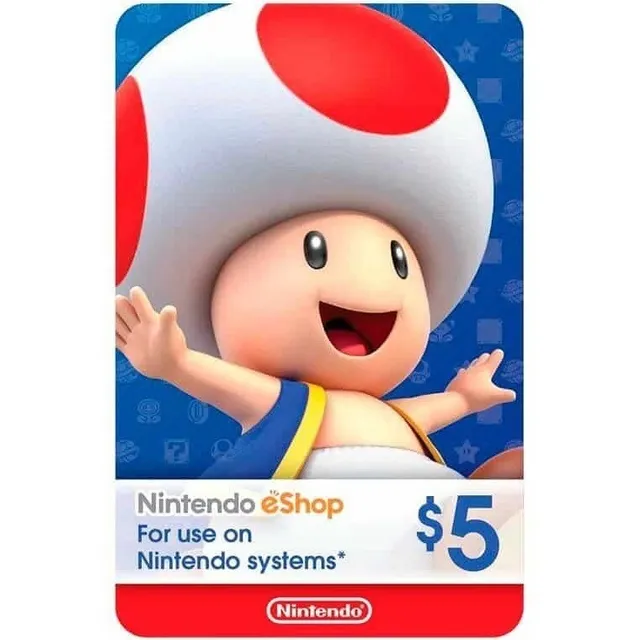 Nintendo Eshop Gift Tarjeta Card De 5 [ Código Digital ]    