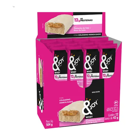 Barra Proteína Ejoy Whey Castanha De Caju Display 12un 42g