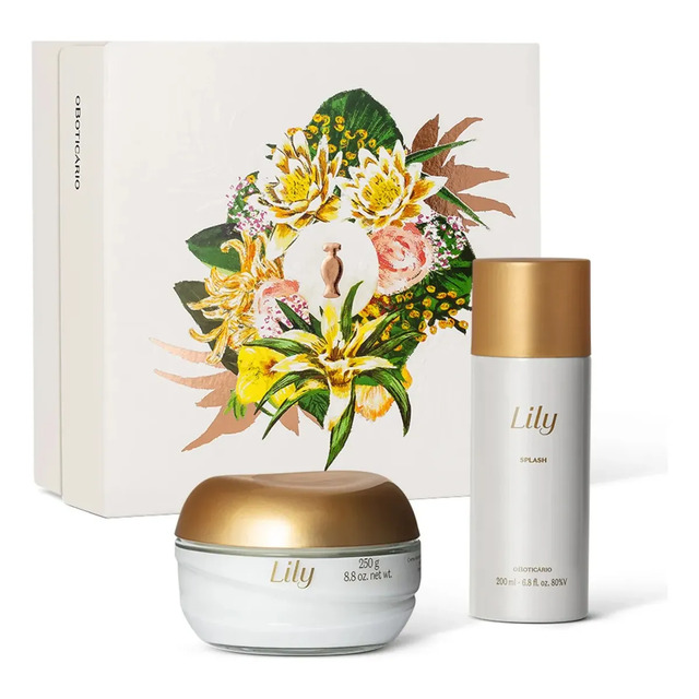 Kit Presente Lily Body Splash 200ml + Hidratante 250g (2 Itens)