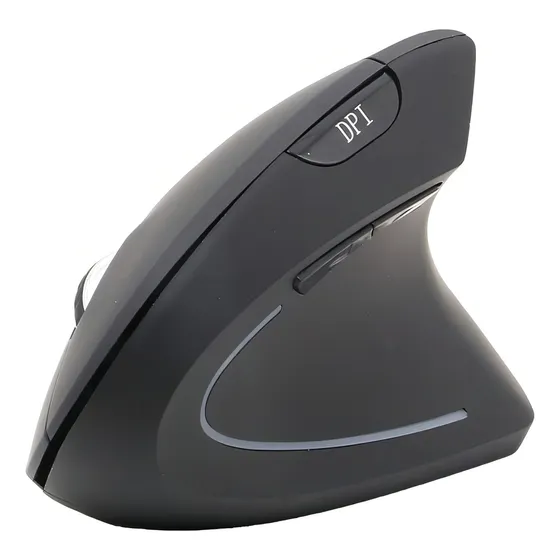 Mouse Vertical Ergonómico Inalámbrico, Evita Túnel Del Carpo Color Negro